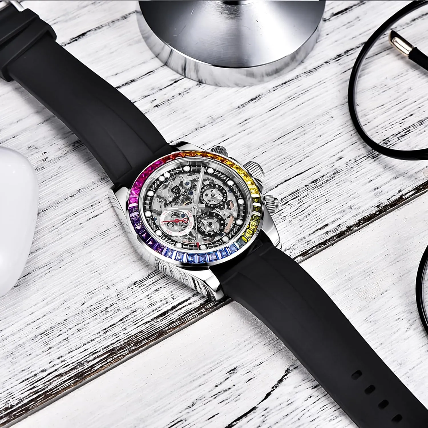 Sapphire Crystal High Precision Men's Luxury Luxury Watches Pagani Design Skeleton Design Mechanical output primacy dispersal kinship Waterproof Watch 