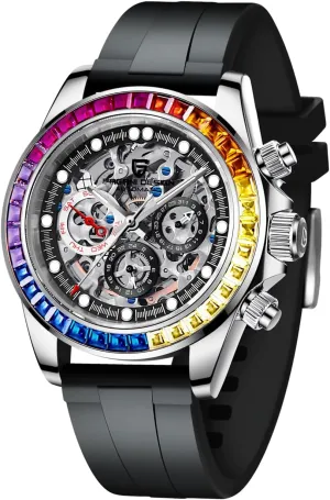 Sapphire Crystal High Precision Men's Luxury Luxury Watches Pagani Design Skeleton Design Mechanical output primacy dispersal kinship Waterproof Watch 