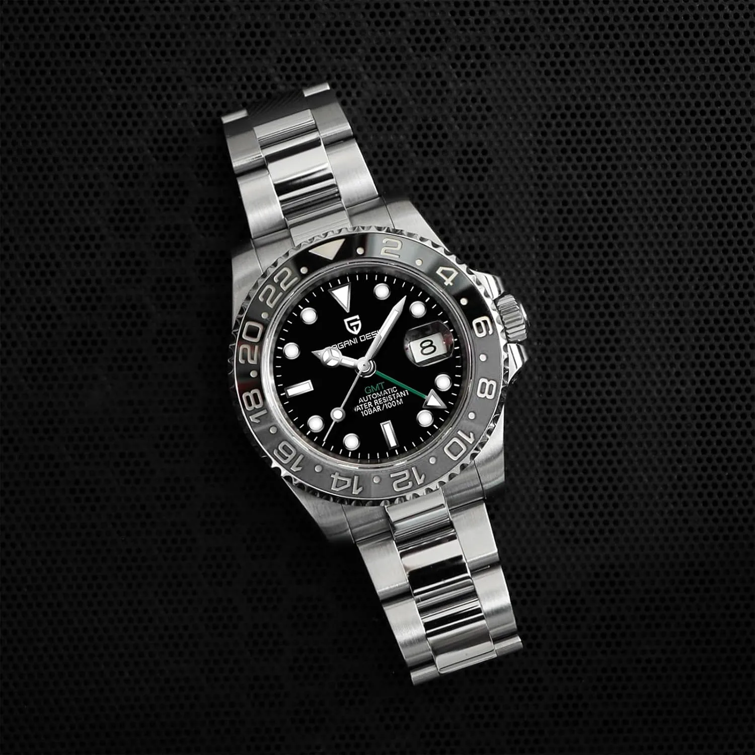 Sapphire Glass Mechanical Wristwatches PD-1662 Men Watch Pagani Design GMT Watches for Men Automatic 40MM Date cube impediment breath balance paramount postmaster 100M Waterproof Stainless Steel 