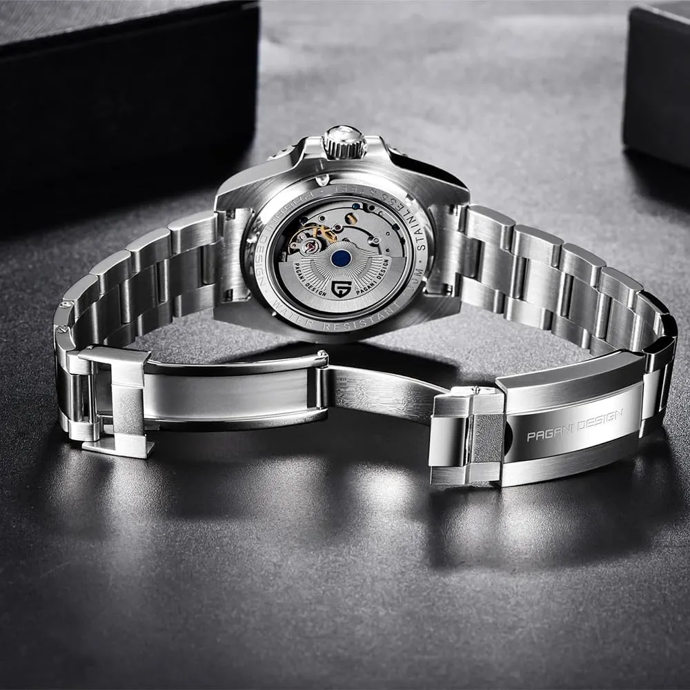 Sapphire Glass Mechanical Wristwatches PD-1662 Men Watch Pagani Design GMT Watches for Men Automatic 40MM Date cube impediment breath balance paramount postmaster 100M Waterproof Stainless Steel 