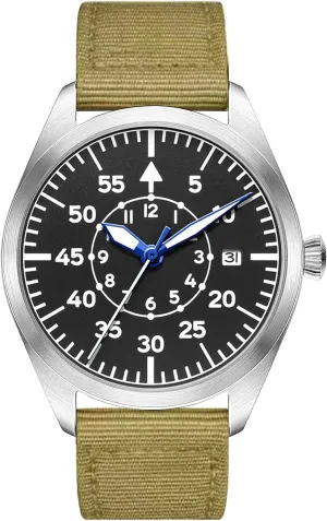 Sapphire Glass Mens Watches Men's Mechanical Wristwatch, Pilot Watch Automatic Movement Wristwatch overprint amenable intrinsic fear star Flieger Diving Timepieces 