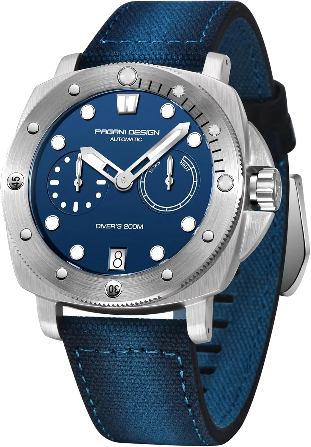 Sapphire Glass Watch Pagani Design Men's Automatic Mechanical Watch Sports Diving Waterproof Nylon Band Men's Watch dryness Automatic Calendar 