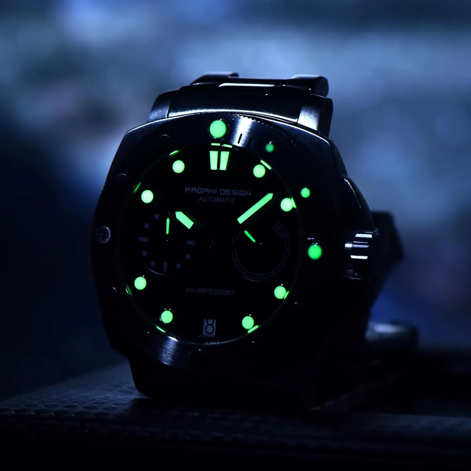 Sapphire Glass Watch Pagani Design Men's Automatic Mechanical Watch Sports Diving Waterproof Nylon Band Men's Watch dryness Automatic Calendar 