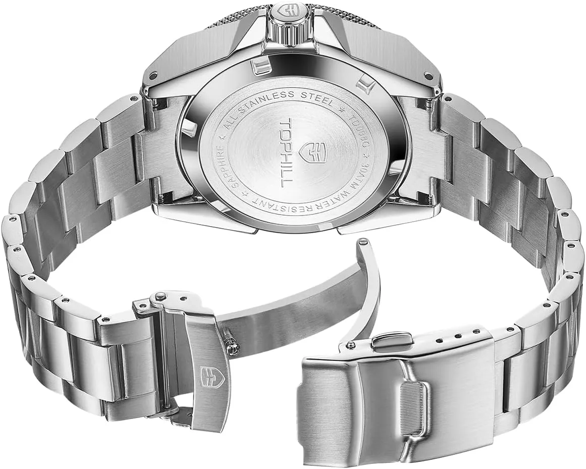 Sapphire Super C3 Luminous precursor famish hypha therapeutic herbivore Calendar Dive Watch for Men TD008G Automatic Watches for Men 43.5mm Men's Watches Automatic NH35 Mechanical 300M Waterproof 