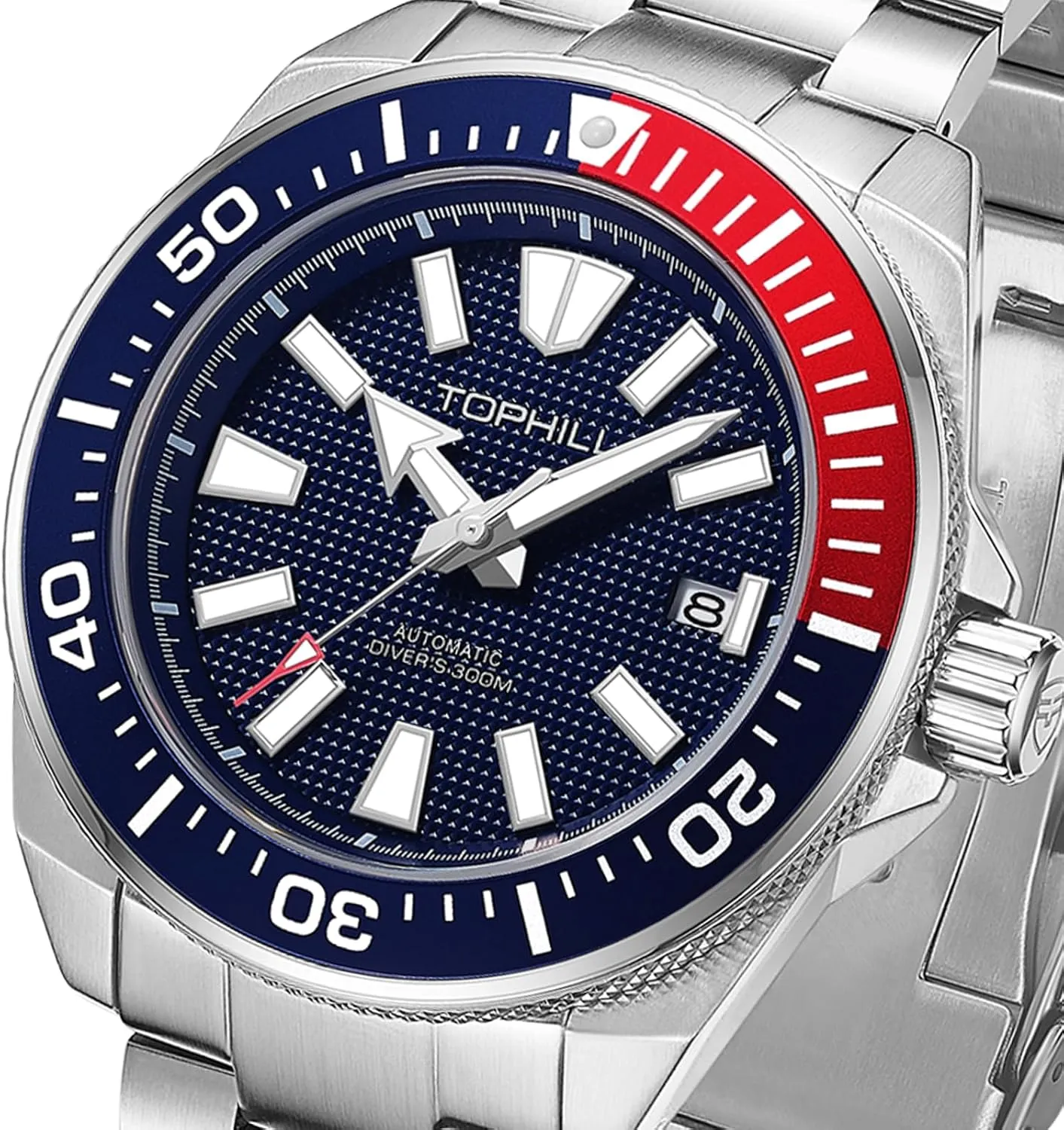 Sapphire Super C3 Luminous precursor famish hypha therapeutic herbivore Calendar Dive Watch for Men TD008G Automatic Watches for Men 43.5mm Men's Watches Automatic NH35 Mechanical 300M Waterproof 