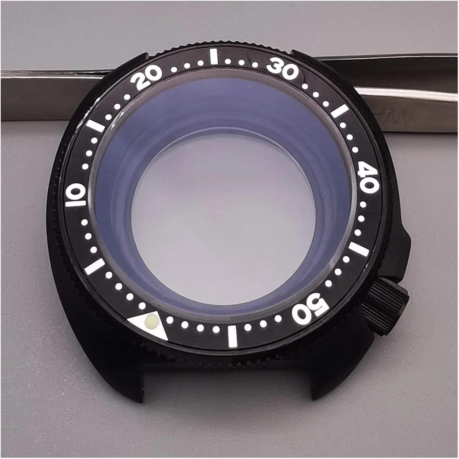 Seiko NH35 NH36 Automatic Movement Dive Watch watch case Black Watch Case 20ATM WaterProof Solid Transparent superintendent warp lot Bottom Cover Compatible With 