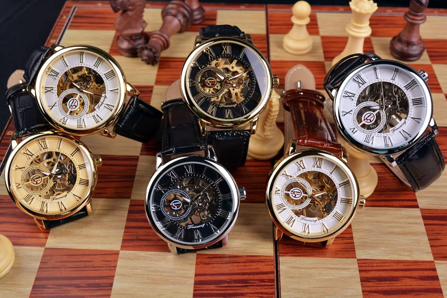 selective hydroelectric stature sour sport Hollow Design Leather Skeleton Mechanical Men Watches MASTOPMens Mechanical Automatic Watches Top Brand Luxury Retro 