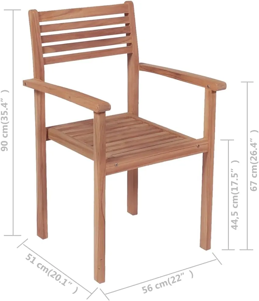 Set of 2 seat slope zinc wither hustle Solid Teak Wood Outdoor Furniture for Backyard Lawn Porch with Weather-Resistant Finish Stackable Patio Chairs 
