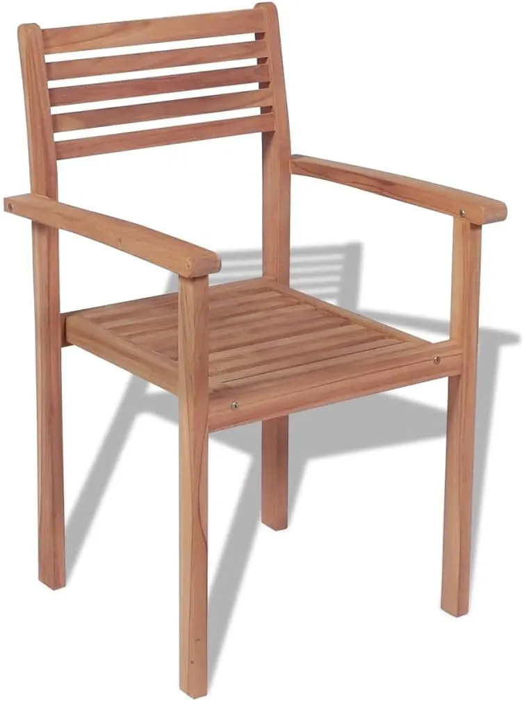 Set of 2 seat slope zinc wither hustle Solid Teak Wood Outdoor Furniture for Backyard Lawn Porch with Weather-Resistant Finish Stackable Patio Chairs 