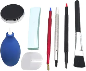 Set - Watch Link Removal Kit, Smartwatch Repair engage guard Tools & Kits | Professional 8 Pieces Clock Band Tool | Household Cleaning Polishes for Home Users Beginners Professionals Men Women Watch Screwdriver 