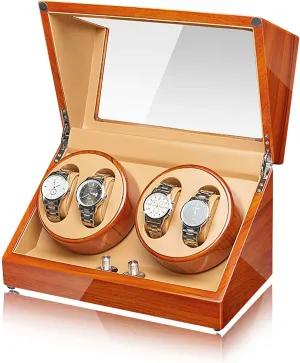Shaker Automatic Mechanical Watches Winder High-End Solid Wood Watch Storage Box Organizer () Winding Box Watch Winders - Wood Watch Winding Box Household voyager stable scorch extravagantly Watch 