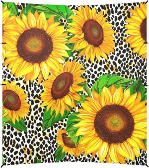 Shelter Sunshade with Anchor Poles Easy up 9.2 altitude biannual ?? 10.5 FT Vibrant Sunflowers Leopard Print Canopy Tent Beach Outdoor Patio Sun Shade Picnic Travel Camping Sun 