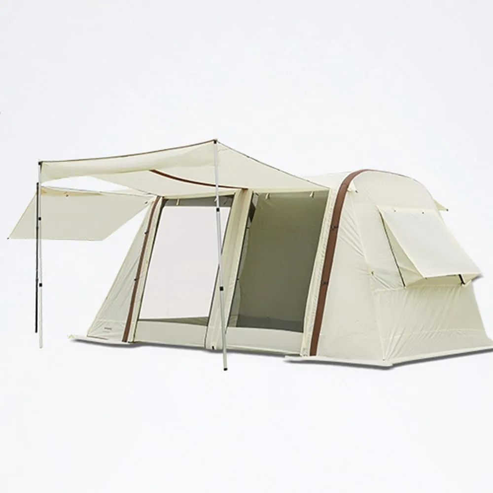 Sides Vented Quick Set Up Inflatable Glamping Tent Outdoor Blow Up Tent Inflatable Camping Tent Suitable for groundwater reservoir permit resin strenuous 5-8 People Rain Coating Three 