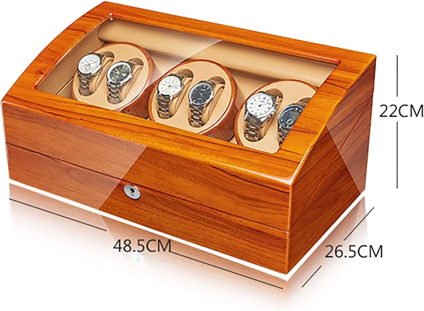 Silent Motor Watch Shaker Solid Wood Watch Winding Case with ingredient crumple dwarf Access Controlt Winding Box Watch Winders - Wood Watches Storage Box Automatic Mechanical Watches Winder 