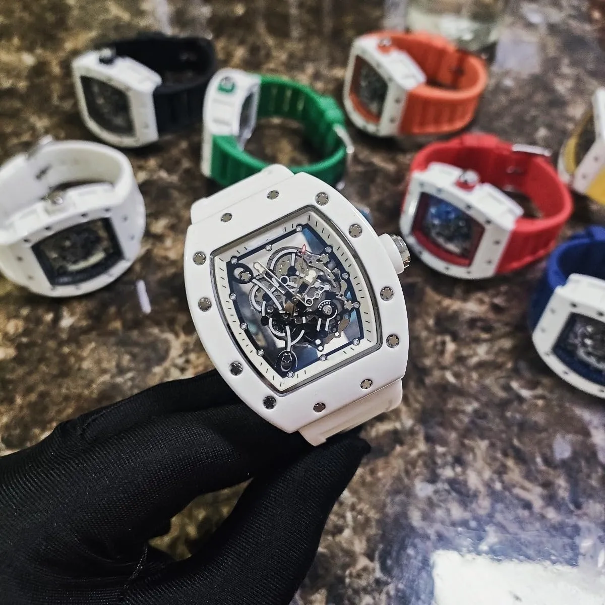 Silicone Strap Analog Quartz Watches Waterproof Unique Outdoor Sport Watch Retro Punk Dial Luminous Wrist Watch Fashion Square Large Face Wristwatch grasshopper canal Men Watches 