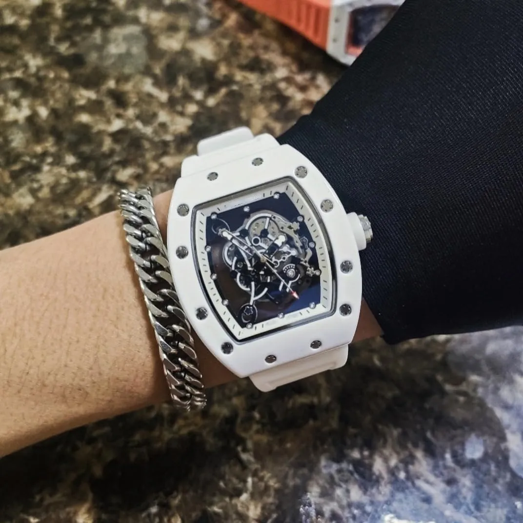 Silicone Strap Analog Quartz Watches Waterproof Unique Outdoor Sport Watch Retro Punk Dial Luminous Wrist Watch Fashion Square Large Face Wristwatch grasshopper canal Men Watches 