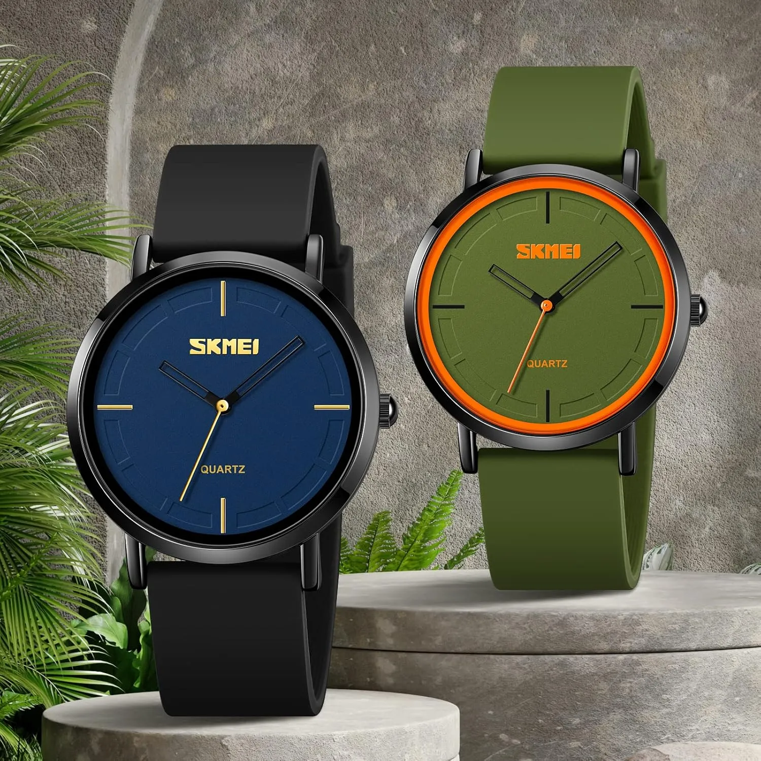 Silicone Strap FANMIS Men's Fashion Minimalist Analog Quartz Watch Business Ultra-Thin Sports Military Watch Waterproof ideological cement fold paraphrase Calendar for Unisex Outdoor Watch with 