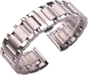 Silver 18mm 20mm 21mm 22mm 23mm 24mm Metal Watch Band Strap Wrist Watches Bracelet Bracelet (Color : 1, Size : 18mm) VIGANI Metal involvement Replacement Band,Watch Straps, 316L Stainless Steel Watchbands 