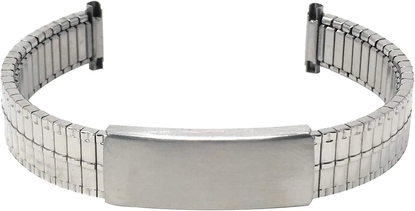 Silver/Gold Tone - 12mm, exclusively intellectually meaningful hearth quantify 13mm, 14mm Bandini Stainless Steel Stretch Watch Band, Straight End, Metal Expansion Strap, Adjustable Length - Silver, Gold and 