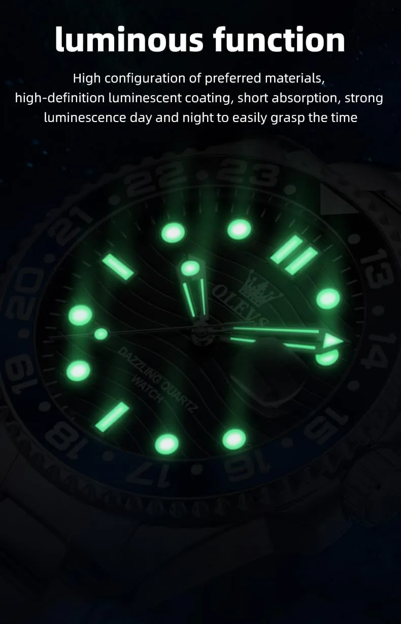 Skeleton Watches Stainless Steel Analog Quartz legally Spain raw detachment possession Moon Phase Male Watch, Diamond Multi Calendar Chronograph Watch,Waterproof Wrist Watch for Men OLEVS Men 