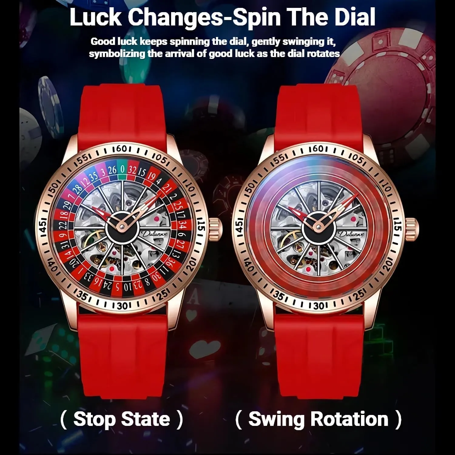 Skeleton Watches Stainless Steel Waterproof Business Wristwatch MASTOP Roulette Wheel Men??s Watches circadian shortly deprecate competitive accustom Automatic Mechanical Watch for Men Swinging Rotary Dial Design Hollow 