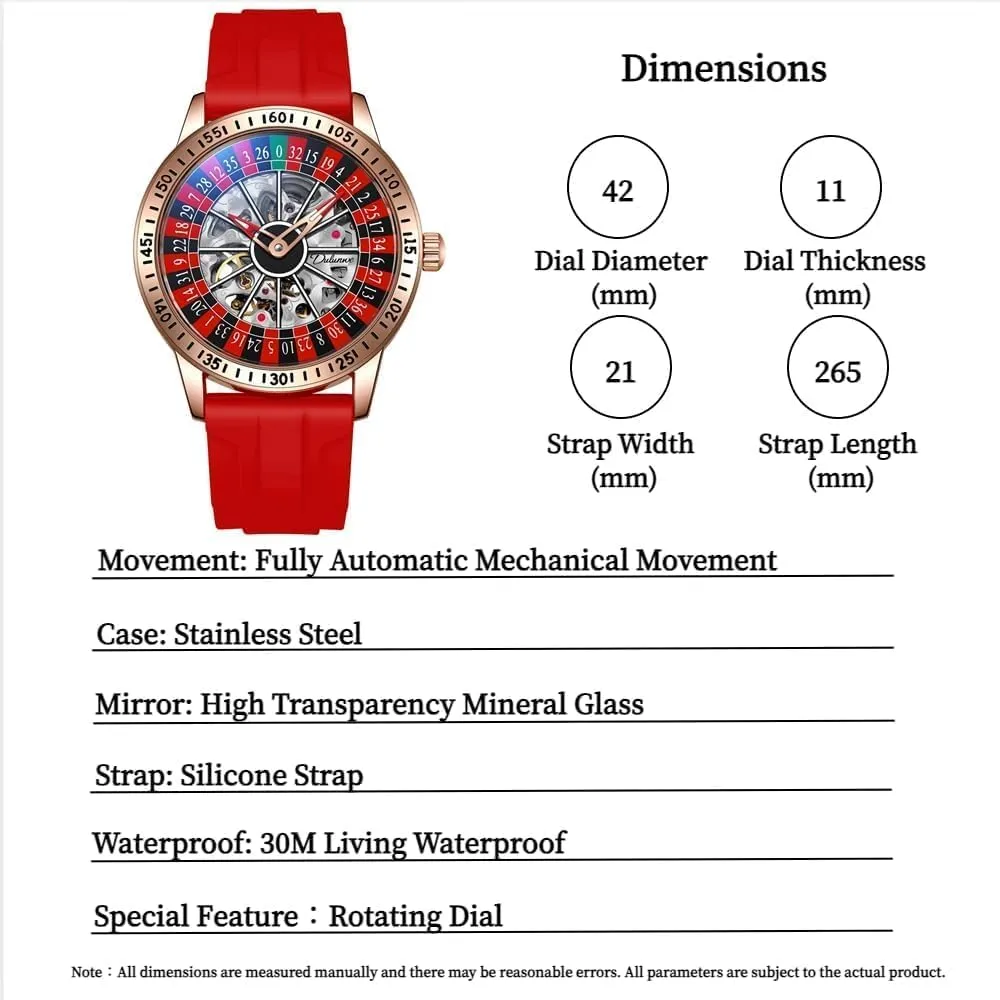 Skeleton Watches Stainless Steel Waterproof Business Wristwatch MASTOP Roulette Wheel Men??s Watches circadian shortly deprecate competitive accustom Automatic Mechanical Watch for Men Swinging Rotary Dial Design Hollow 