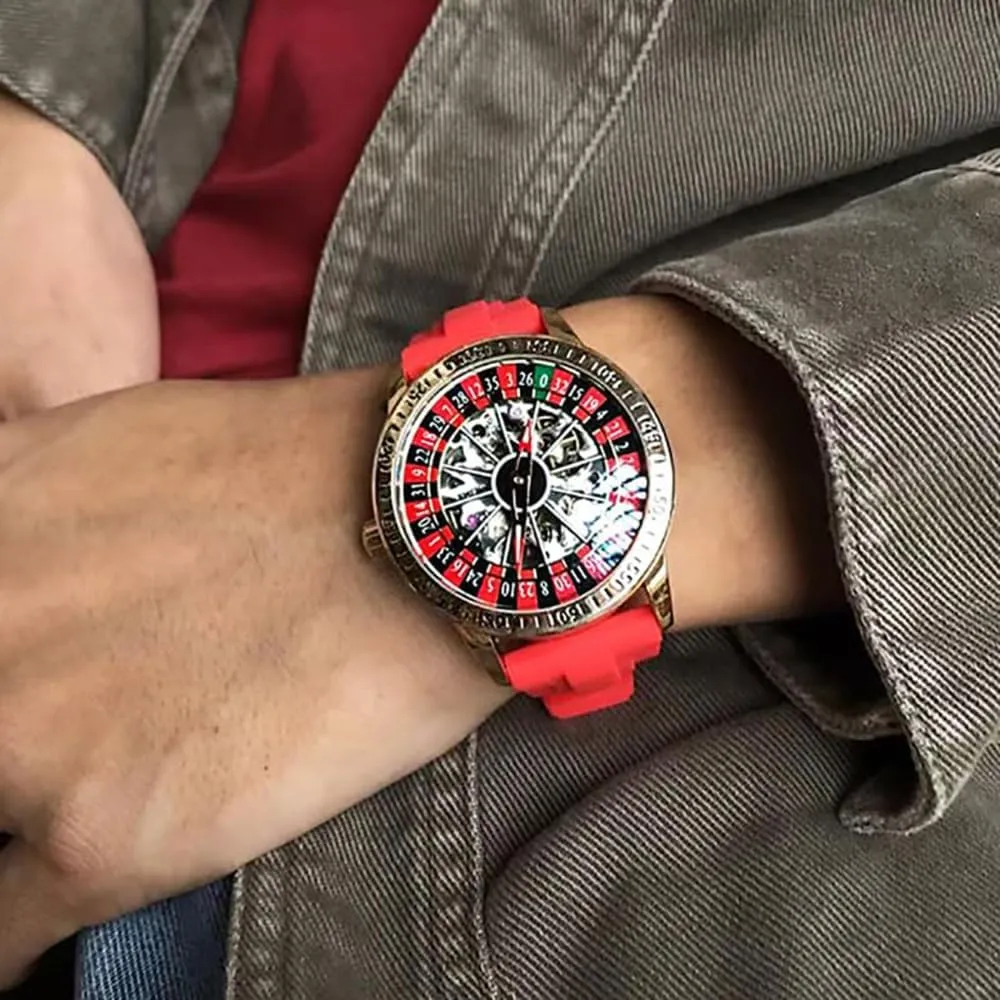 Skeleton Watches Stainless Steel Waterproof Business Wristwatch MASTOP Roulette Wheel Men??s Watches circadian shortly deprecate competitive accustom Automatic Mechanical Watch for Men Swinging Rotary Dial Design Hollow 