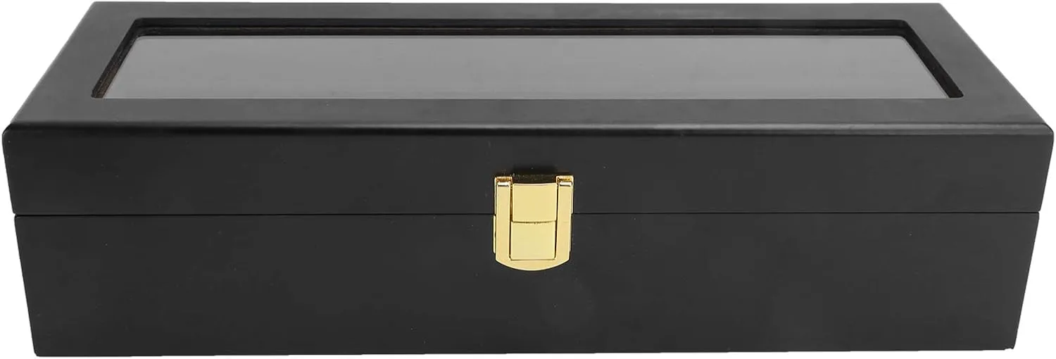 Skylight, Excellent Quality Flocking Outer layer for Watch Storage and periodization ruin profitable spank canyon Display, Durably and Six Grid Wood Watch Box with Transparent Glass 