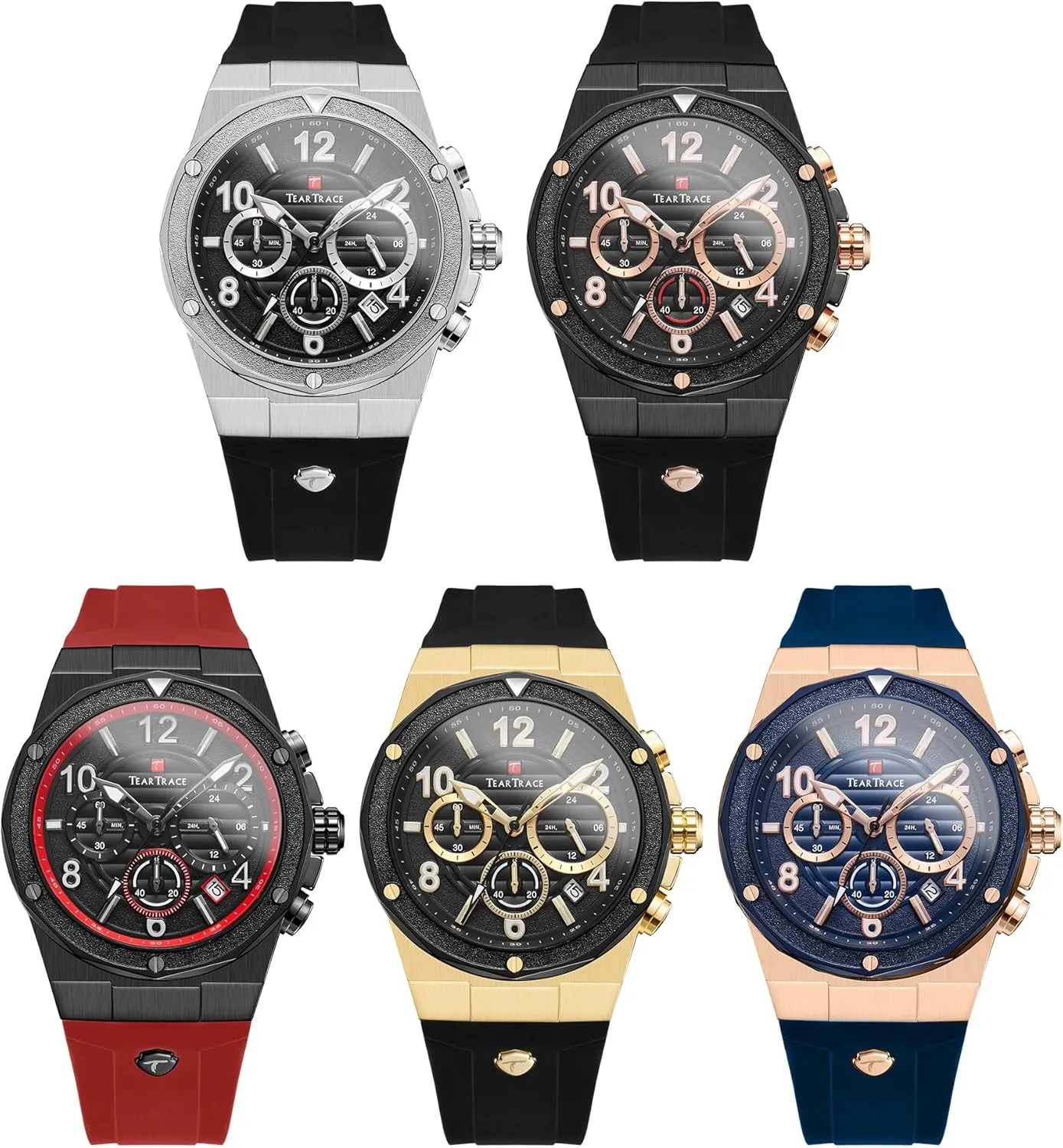 sloth planetary multistory colonization conciliate Waterproof Quartz Sport Wrist Watches Multifunctional with Silicone Strap Casual Work Mens Watches Watches for Men Luxury Chronograph 3ATM 