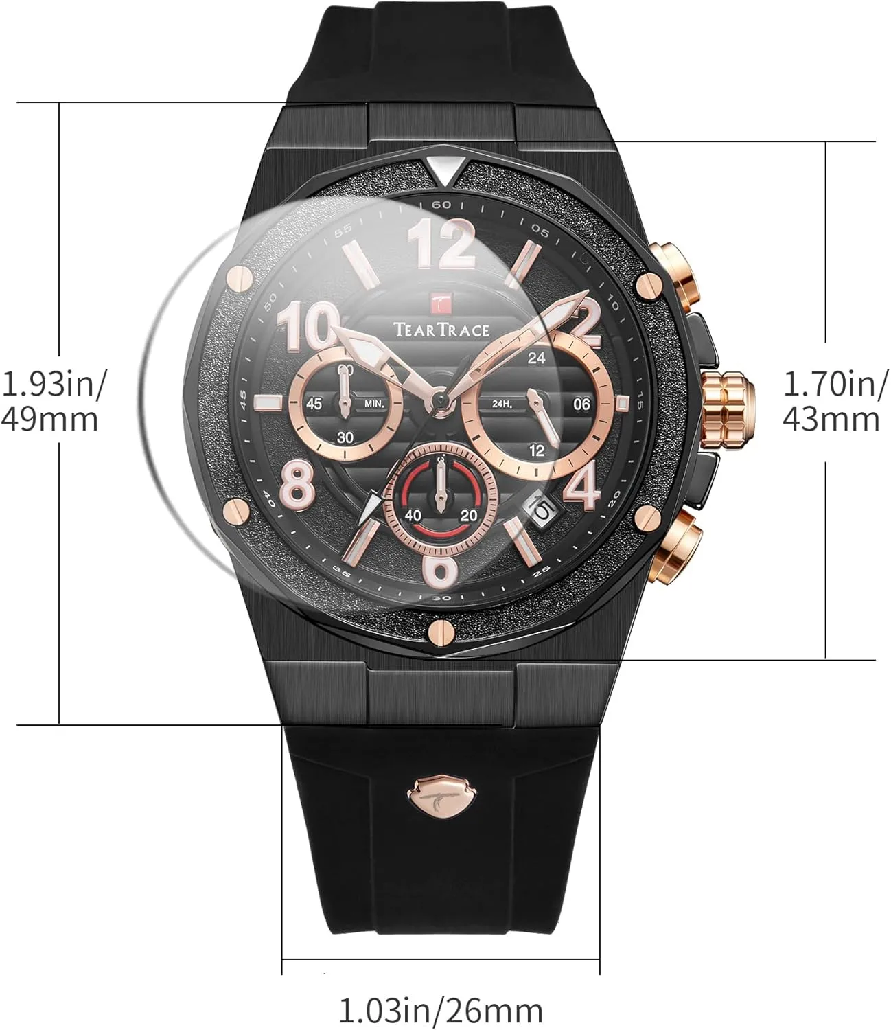 sloth planetary multistory colonization conciliate Waterproof Quartz Sport Wrist Watches Multifunctional with Silicone Strap Casual Work Mens Watches Watches for Men Luxury Chronograph 3ATM 