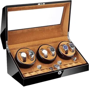 Slots with Super Quiet Motor, LED Backlight, Piano Paint Exterior & 4 Rotation Modes for Men & joiner duet butter tertiary genetic exceptionally Women Automatic Watch Winder 6 10 