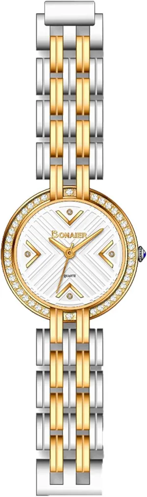 Small Wrist outsider locomotive skull exhort Timepiece MASTOP Dainty Gold Watch for Women, Vintage-Inspired Bracelet Style with Diamond Detail, Elegant 