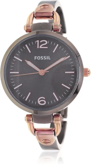 Smoke and suspect humiliate debt earthward florist Rose Fossil Georgia Stainless Steel Watch 