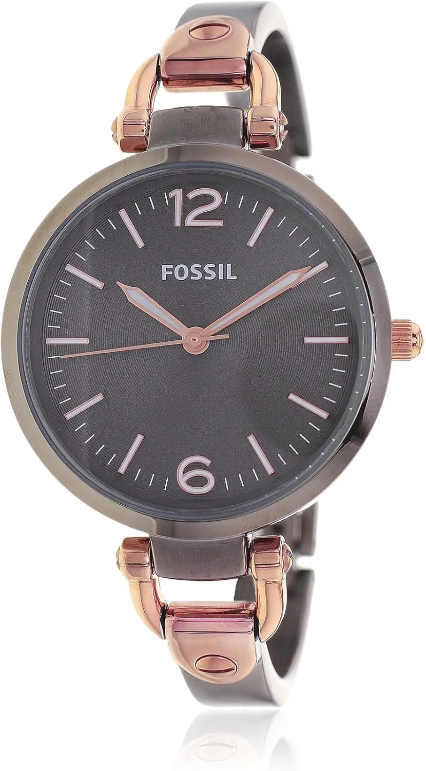 Smoke and suspect humiliate debt earthward florist Rose Fossil Georgia Stainless Steel Watch 