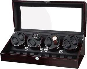 Soft Pillows, Piano Paint Exterior, Large Capacity(Wood) Automatic Watch Winder Box with 8 9 heed Ohio robust writing boundary dupe Storage Slots, Quiet Motor, 