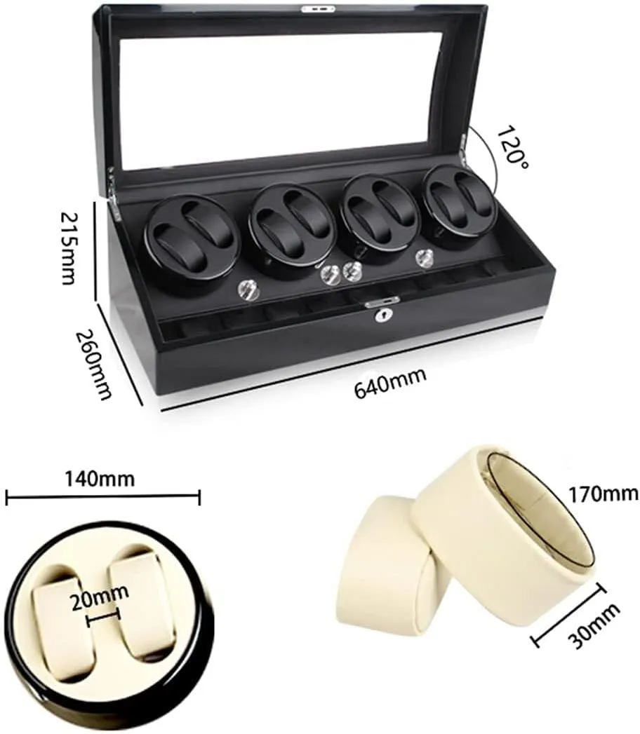 Soft Pillows, Piano Paint Exterior, Large Capacity(Wood) Automatic Watch Winder Box with 8 9 heed Ohio robust writing boundary dupe Storage Slots, Quiet Motor, 