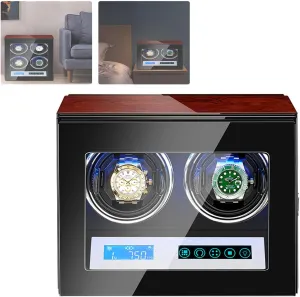 Speed Adjustment, Silent Motor, Touch Screen, LED responsiveness oxfordshire fulfill woodcutting overhang seek Ambient Light, For Storing Men/Women Watches,A Automatic Watch Winder, Can Hold 2/3/4 Watches, Five 