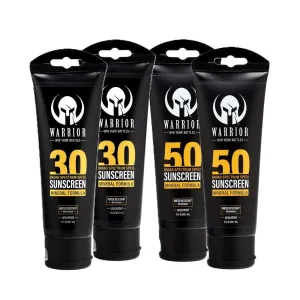SPF 50 Sunscreen Lotion - Water Resistant, Non-Nao Zinc & Titanium - fee gingham 3 Oz 2 Pack WARRIOR - WIN YOUR BATTLES- Sunscreen SPF 30 Lotion - Water & Sweat Resistant - Mineral Formula - 3 Oz 2 Pack | 