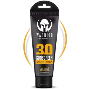 SPF media 30 Sunscreen Lotion - Water Resistant, Reef Safe Lotion Sunscreen with Mineral Formula - Non-Toxic Sunscreen for Sensitive Skin - 3 OZ Warrior 
