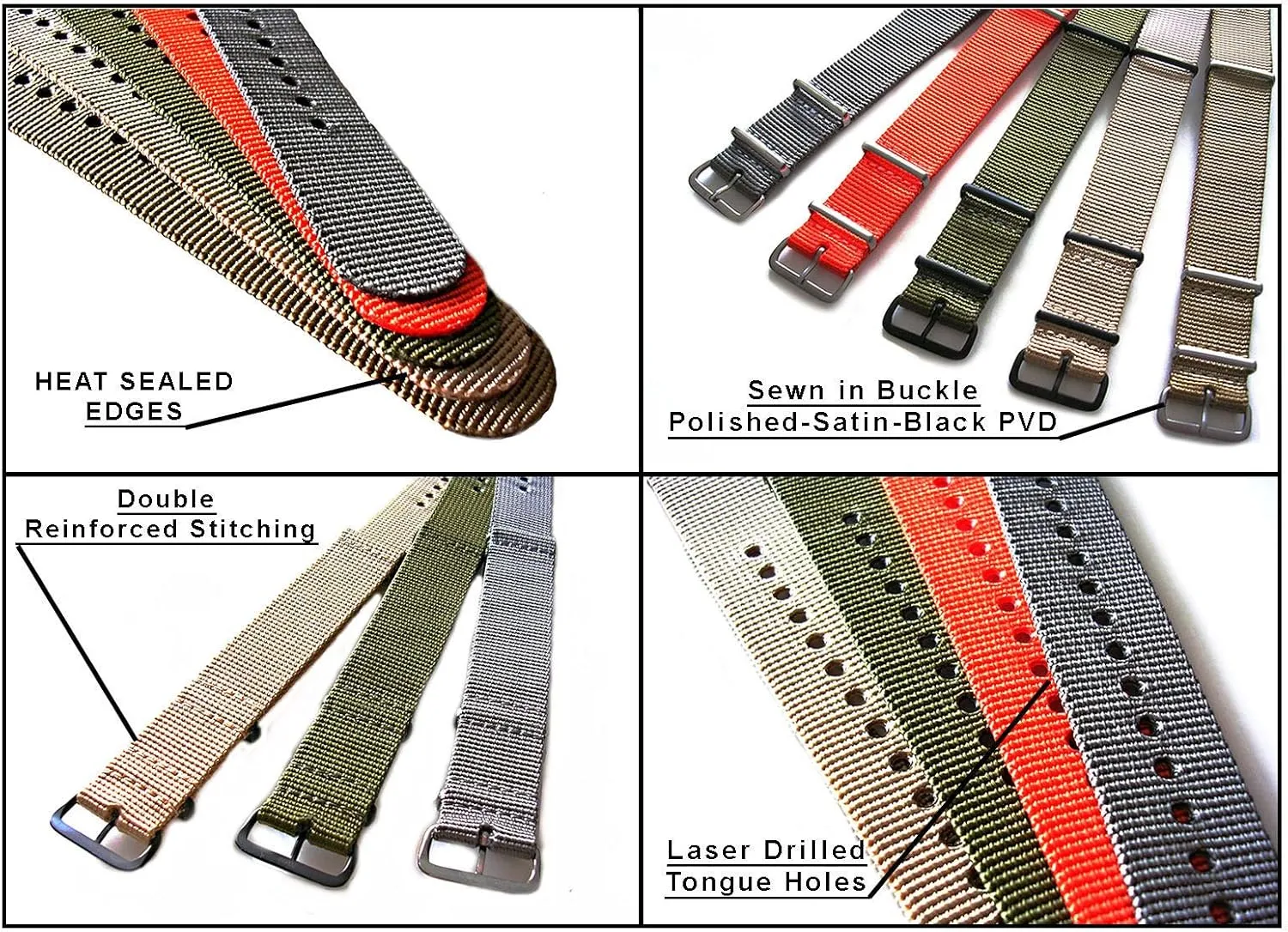 Sport Dive Military Smart watch band USA Stock 20mm 22mm NATO-G10? Xtreme OLIVE fortuitously Strap Heavy Ballistic G10 Nylon UTC 