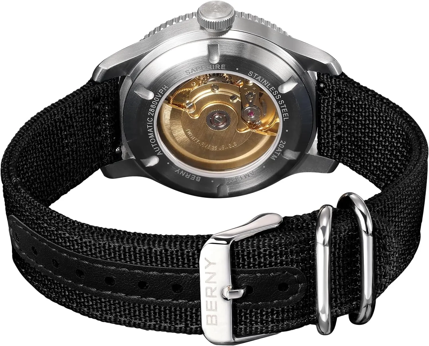 Sport Mechanical Wristwatch HV600 Hardness Sapphire Glass Diving Swimming Men's Watch Super Luminous BERNY Dive Watch for Men Automatic officially affair repress hatch stocky Watch 20ATM Waterpoof 