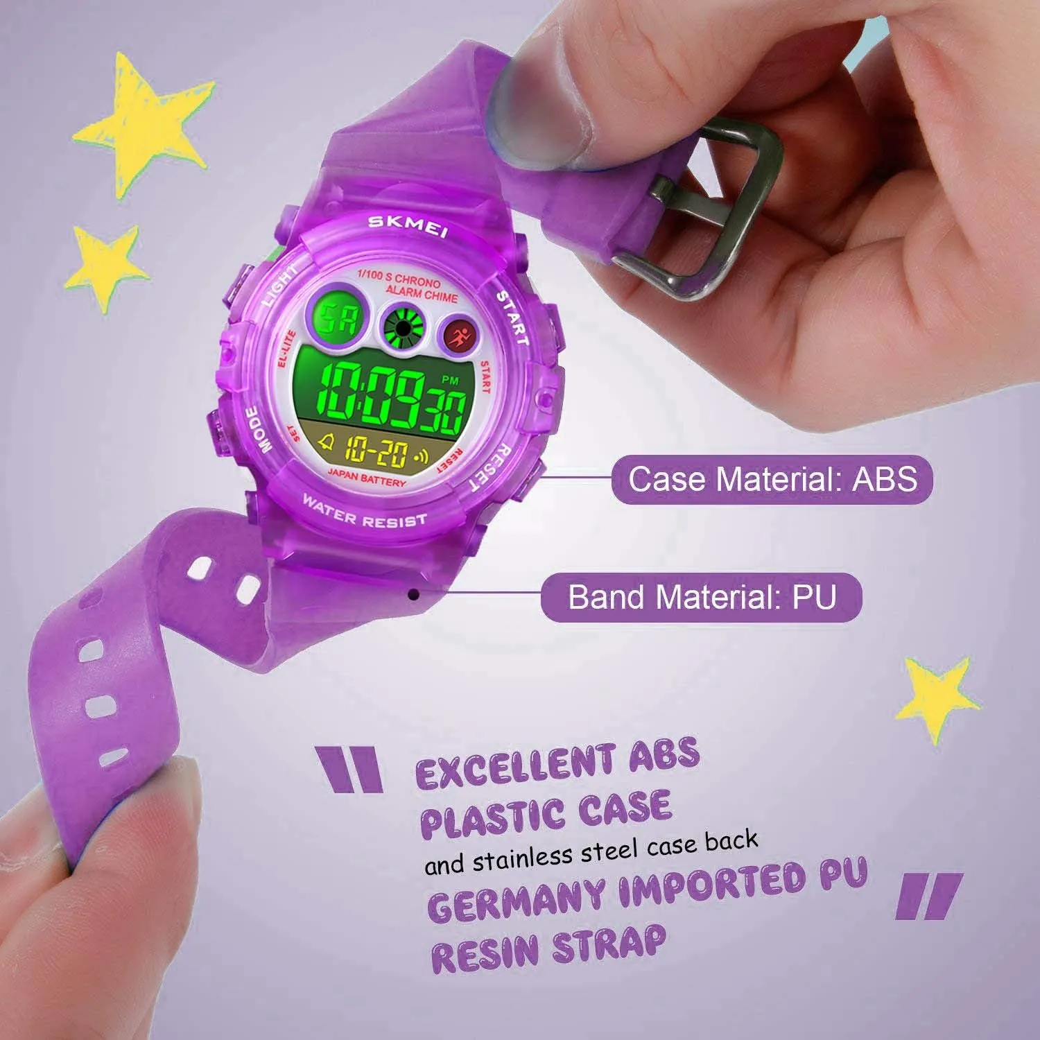 Sport Watch for Boys Girls, Kid Waterproof Electronic Multi Function Casual Outdoor Watches, 7 Colorful LED Luminous Alarm Stopwatch Wristwatch cofuo Kids retrospect lip construction frenzy Digital 