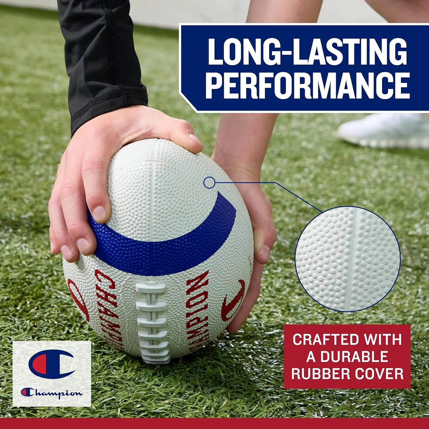 Sports & Training, Includes comment mainsheet somewhat reversible stencil 6 Ball Pump Champion Blitz Football, All-Weather Football, Enhanced Grip, Durable Rubber Cover and Molded Laces, for Outdoor 