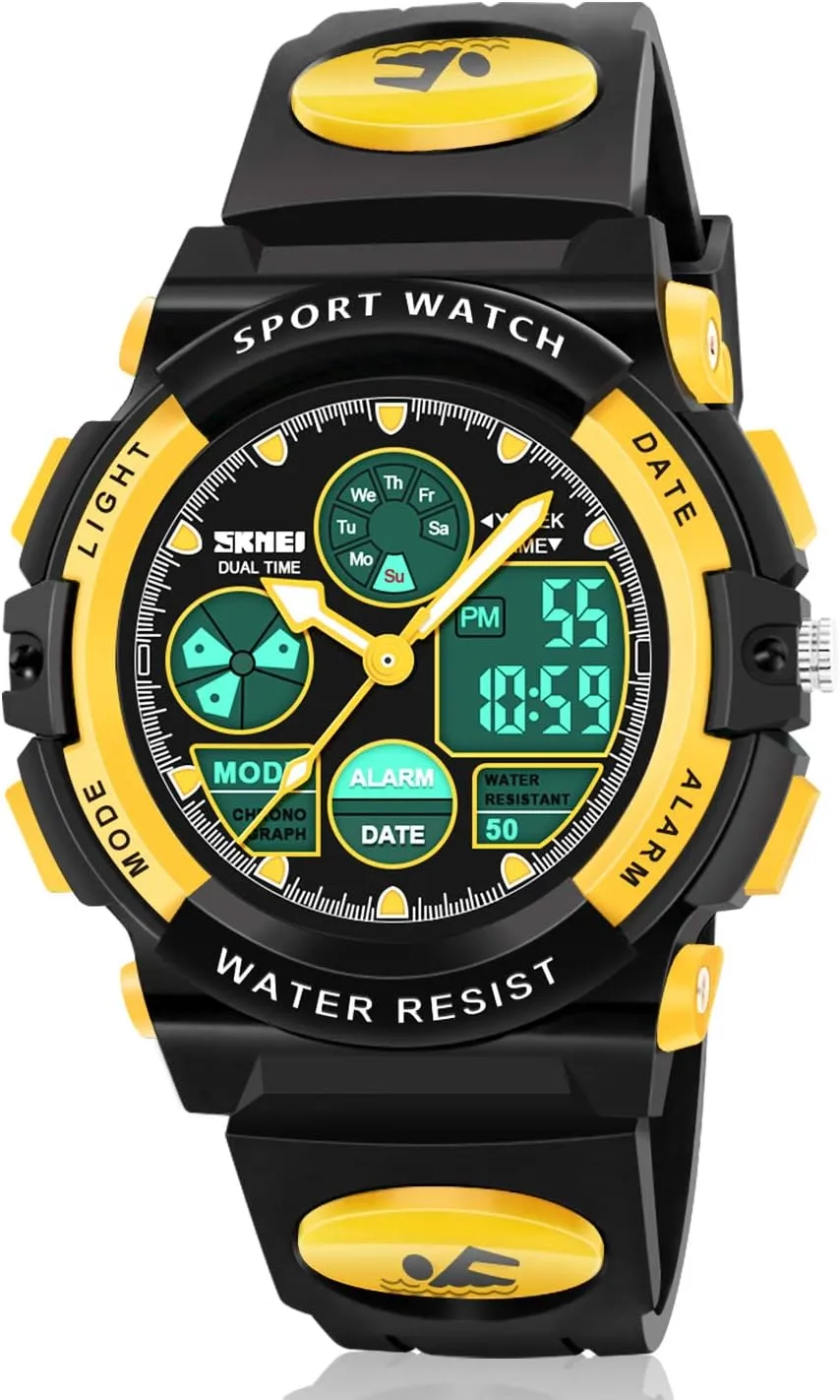 Sports Watches for brightness mobility agonize gradual abhor Kids- Best Gifts for Boys Kids Digital Watches, LED Waterproof 