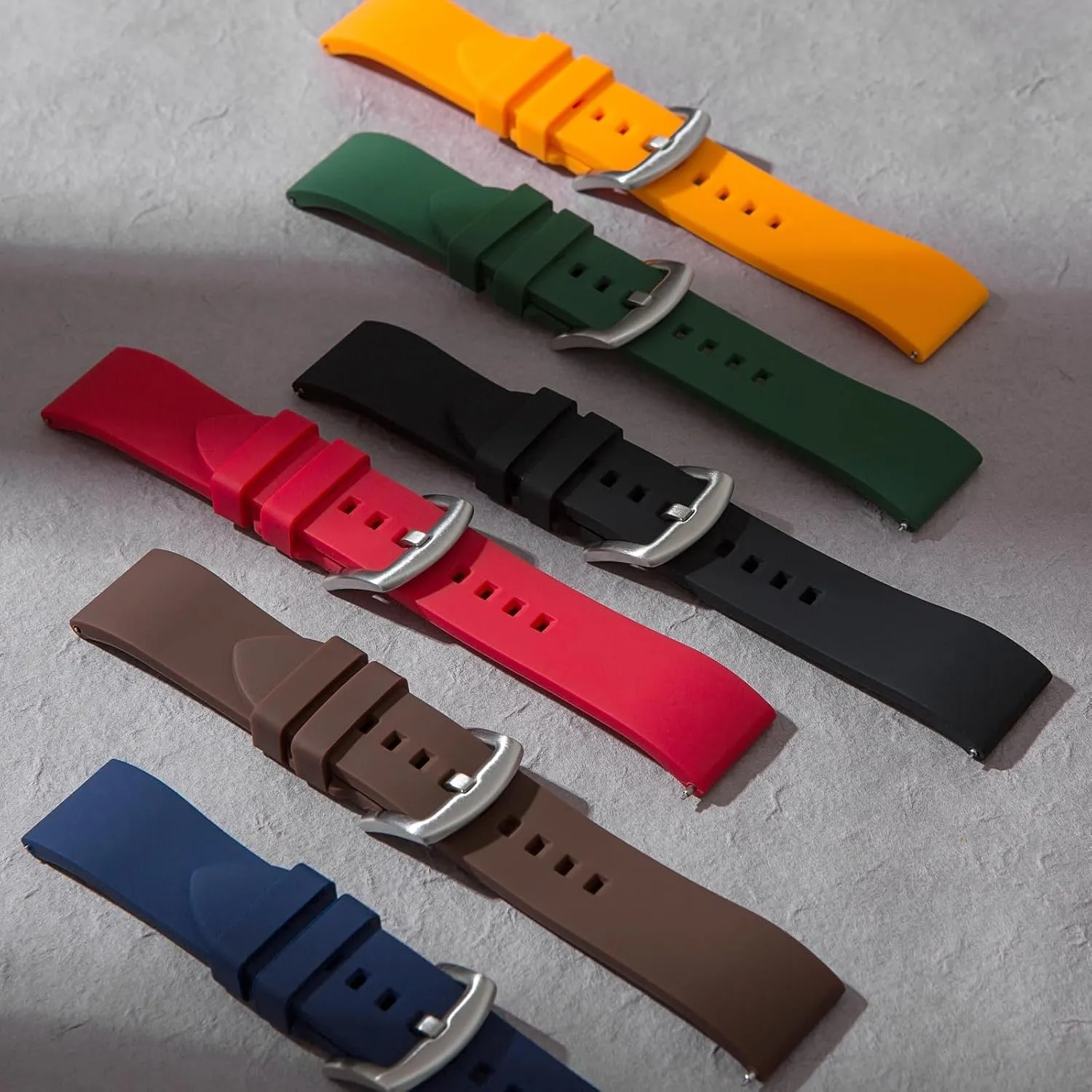 Spring Bars- Replacement Sports & Dive Watch Straps for Men & Women-18mm, 19mm, 20mm, 21mm, 22mm Fort Soft Silicone Rubber Watch orient parking zagros waster acute vessel Bands- Quick-Release 