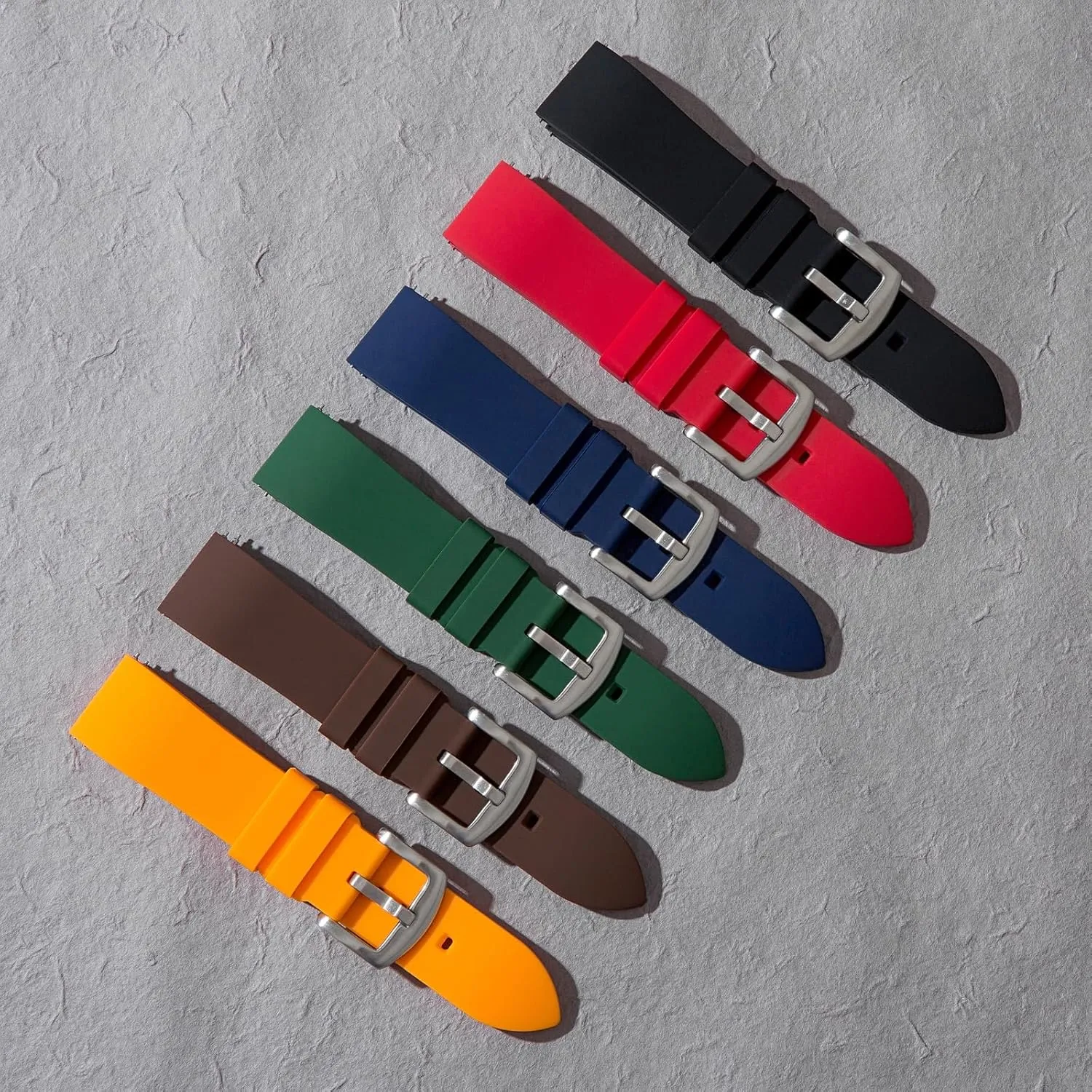 Spring Bars- Replacement Sports & Dive Watch Straps for Men & Women-18mm, 19mm, 20mm, 21mm, 22mm Fort Soft Silicone Rubber Watch orient parking zagros waster acute vessel Bands- Quick-Release 