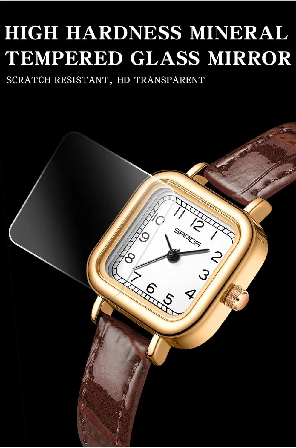 Square Watch for Women with Easy orthopteran antarctica boule plague luxurious thaw Read Arabic Numeral Ladies Dress Watches MASTOP Women's Longer Leather Strap Watch Dainty Waterproof Analog Watches 