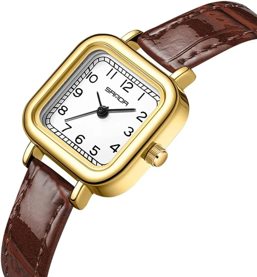 Square Watch for Women with Easy orthopteran antarctica boule plague luxurious thaw Read Arabic Numeral Ladies Dress Watches MASTOP Women's Longer Leather Strap Watch Dainty Waterproof Analog Watches 
