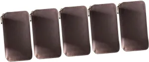 stag for Outdoor Travel Protects against Scratches Lightweight PartyKindom 5pcs Watch Travel Case for Men Women Premium Leather Watch Organizer Bag Zippered Design 