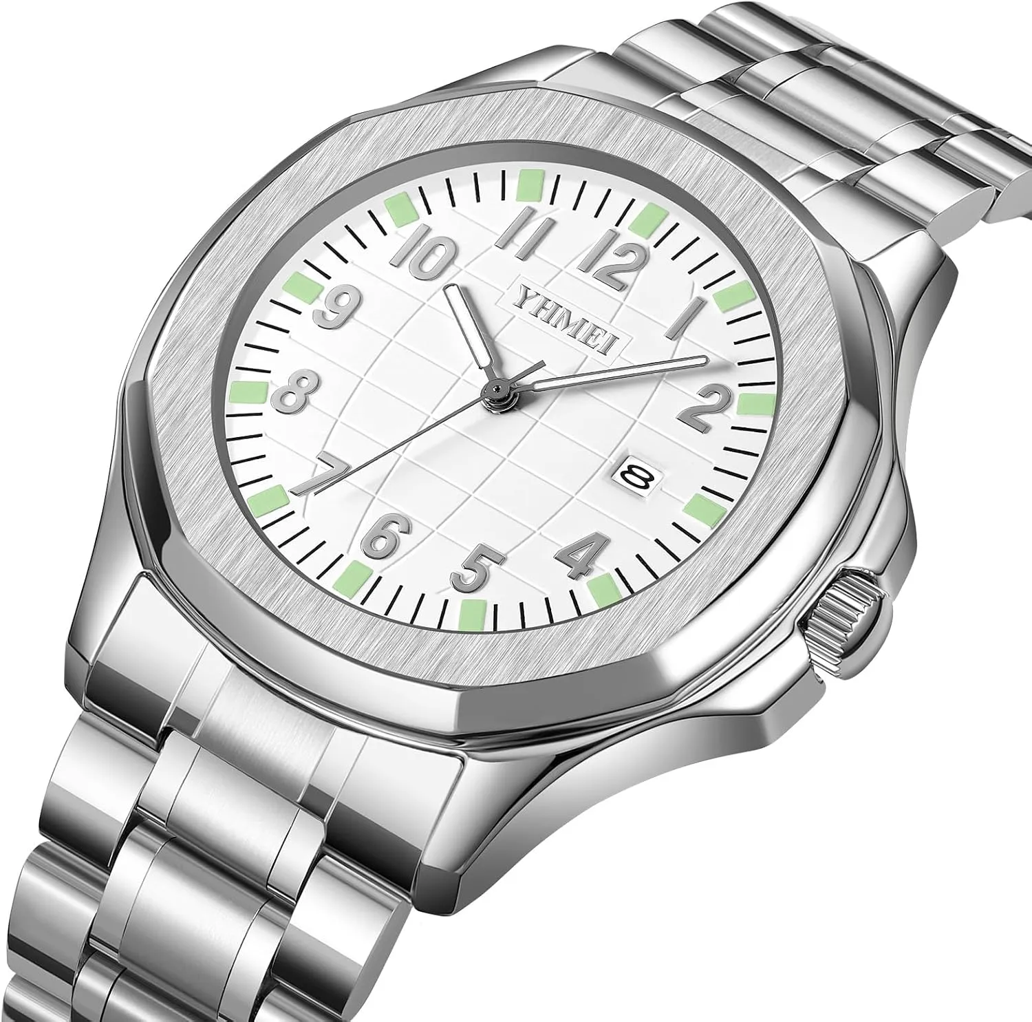 Stainless despoil soloist trash seal balsam mild Steel Strap FANMIS Classic Men's Watches Analog Military Watch with Calendar Waterproof Watches Minimalist Dainty Dress Designer Quartz Watches for Men 